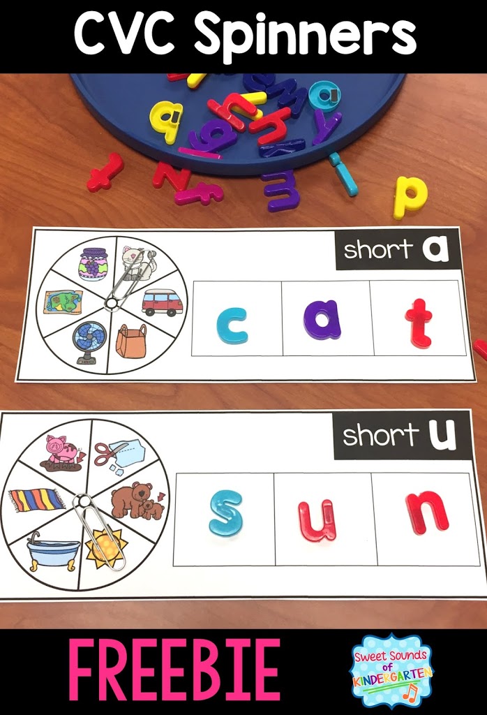 CVC Word Spinners: Magnet Letters