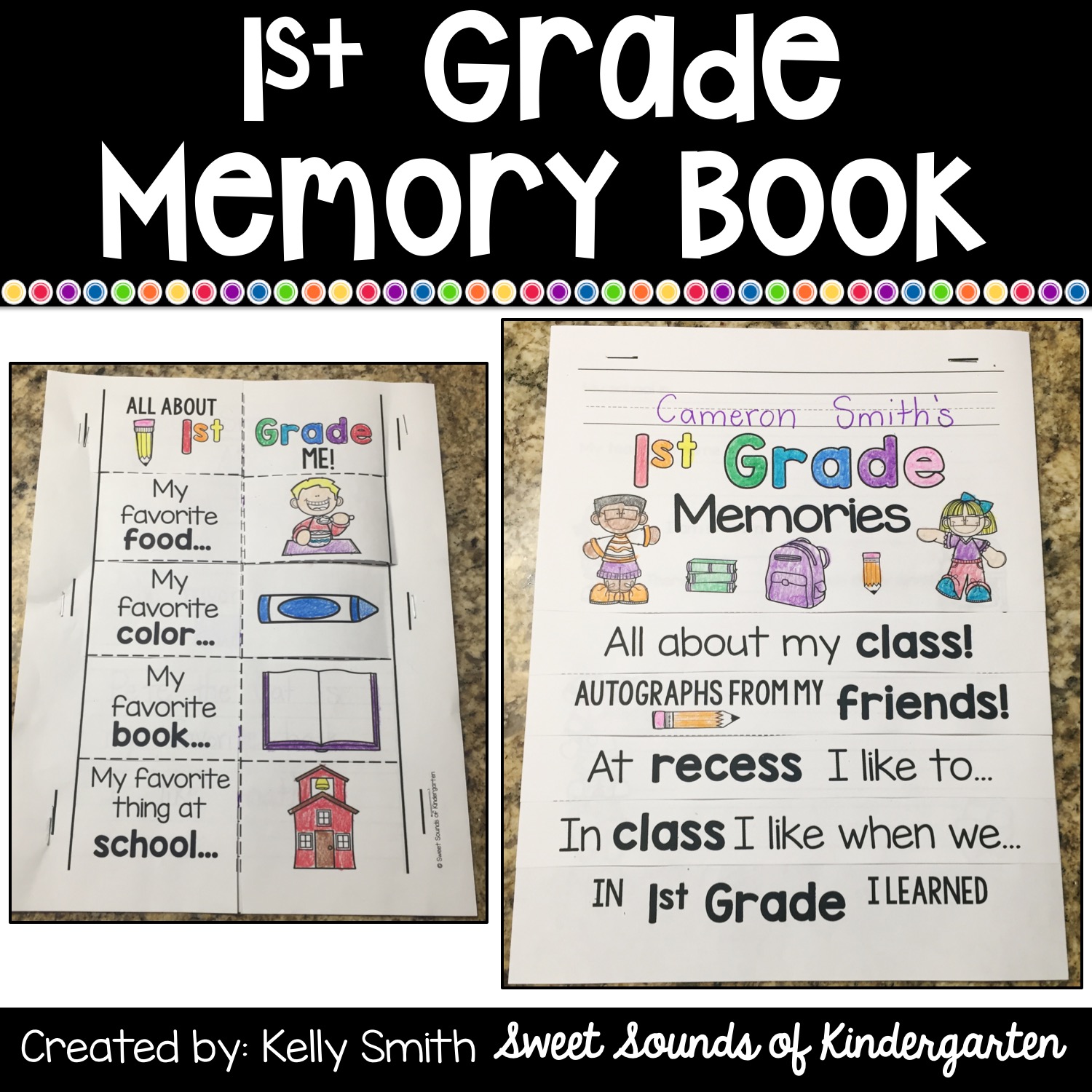 My Memory Book, End of Year Autograph Book, 2nd Grade