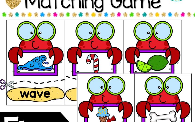 CVCE Crabs Matching Game FREEBIE!